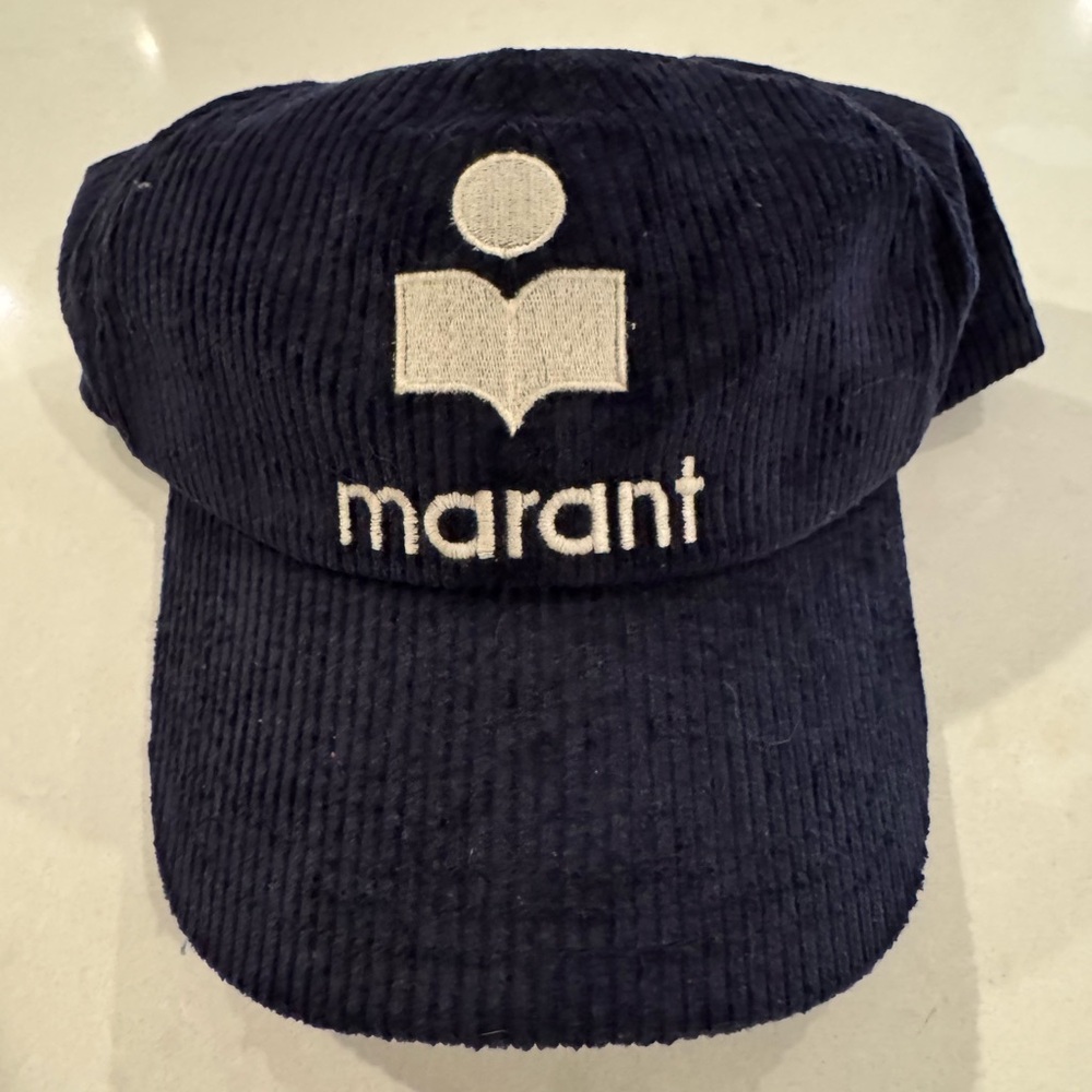Isabel Marant Dark Blue Corduroy Hat